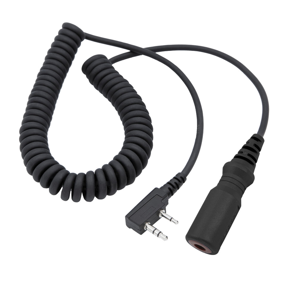 Cable en espiral para auriculares/casco OFFROAD para radios resistentes y radios Kenwood