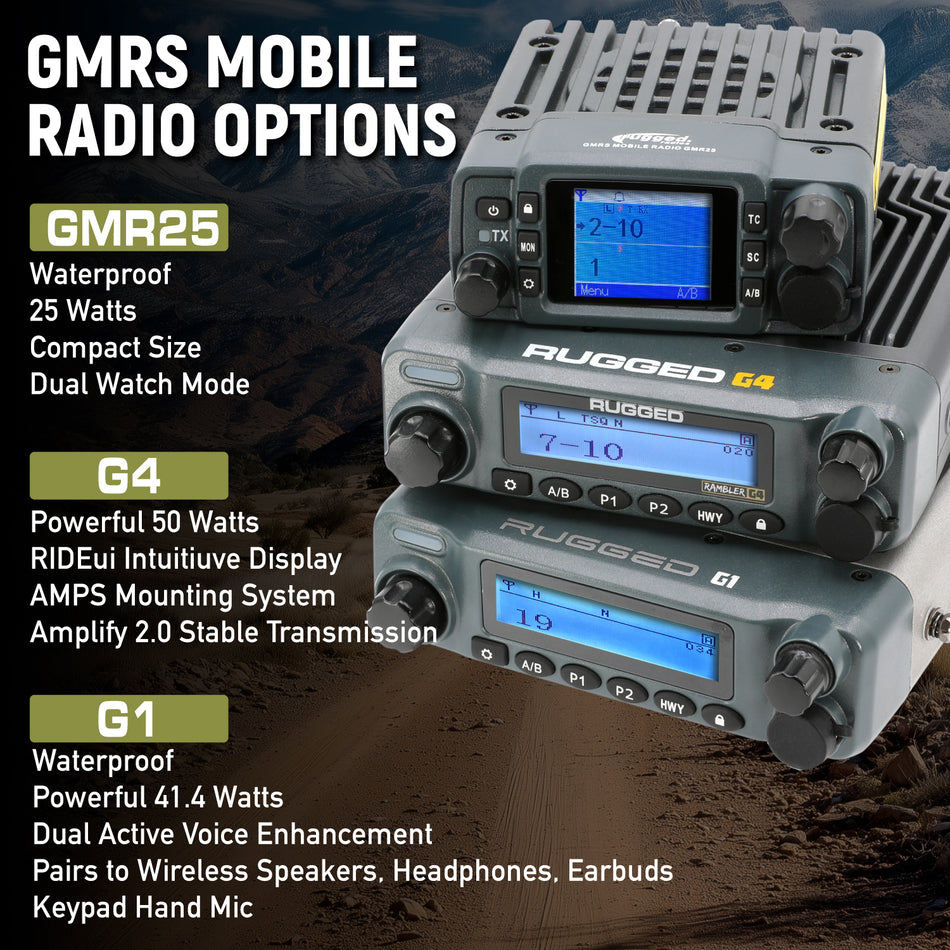 GMRS Mobile Radio Kit for Jeep Wrangler JK and JKU