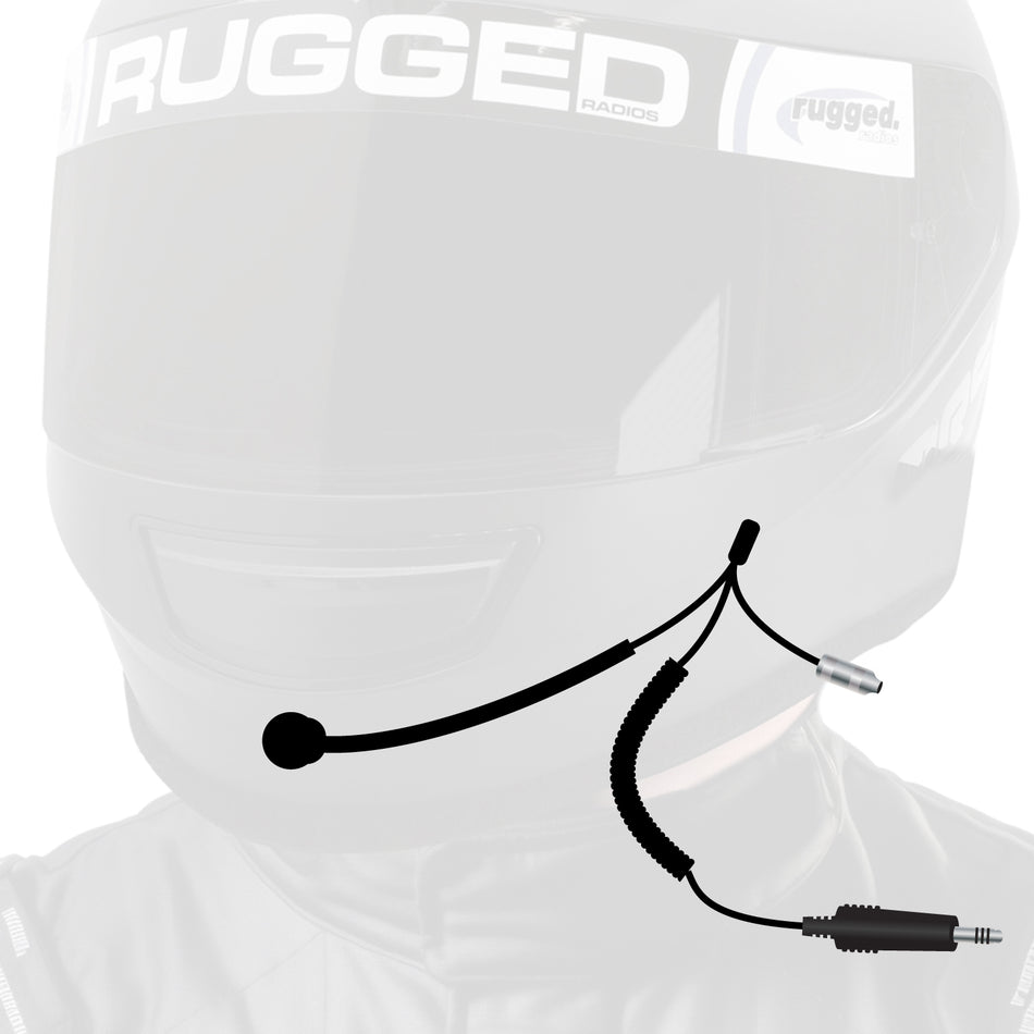 4C IMSA Wired Coil Cord Helmet Kit with Mic