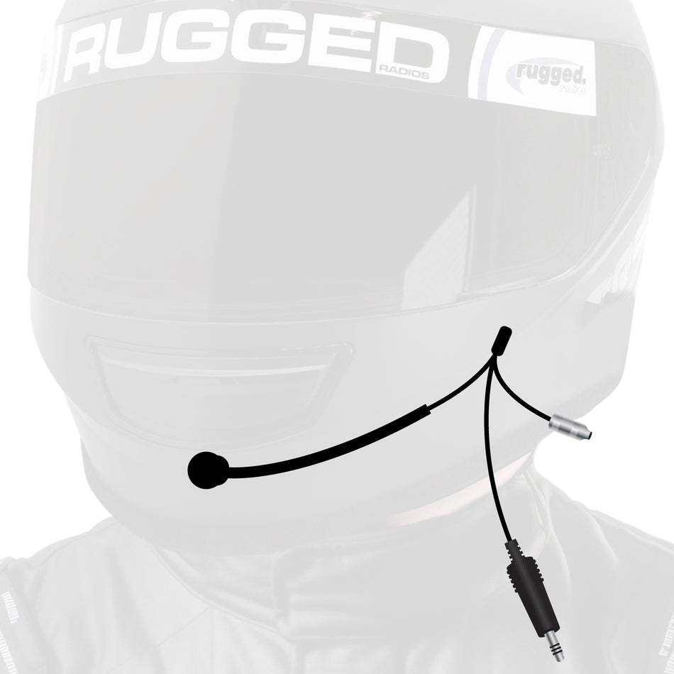 4C IMSA Wired Straight Cord Helmet Kit with Mic
