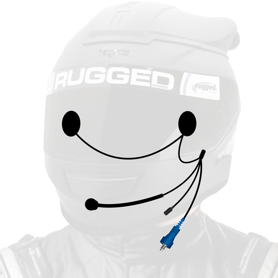 Kit de casco con cable OFFROAD con altavoces Alpha Audio, micrófono y conector para auriculares de 3,5 mm