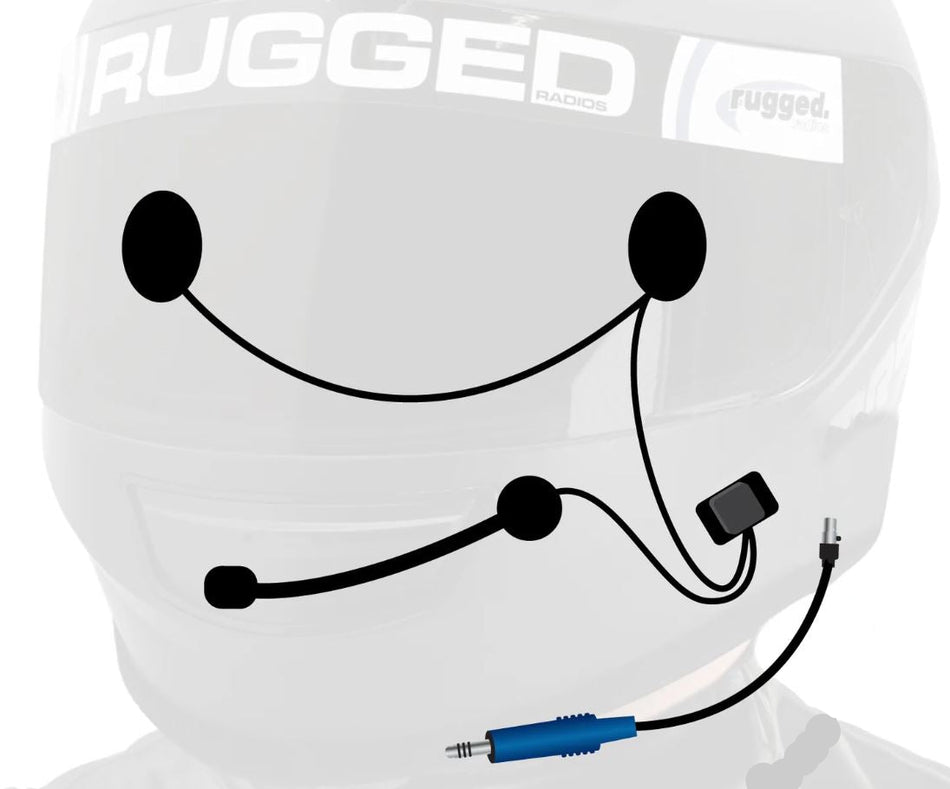 Kit de casco UNIVERSAL con cable con parlantes y micrófono Alpha Audio