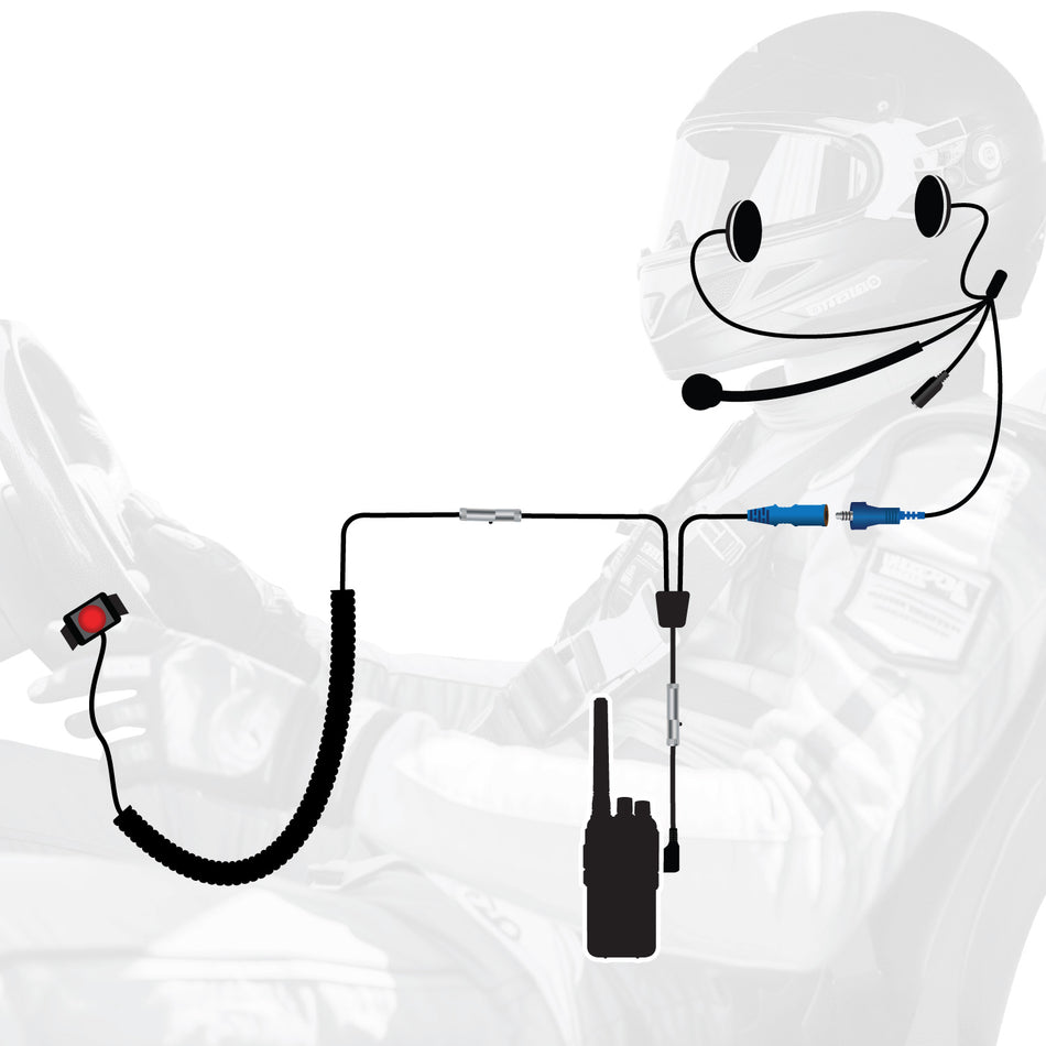 RUGGED Wired Driver Only Communication Kit with RDH16 Radio