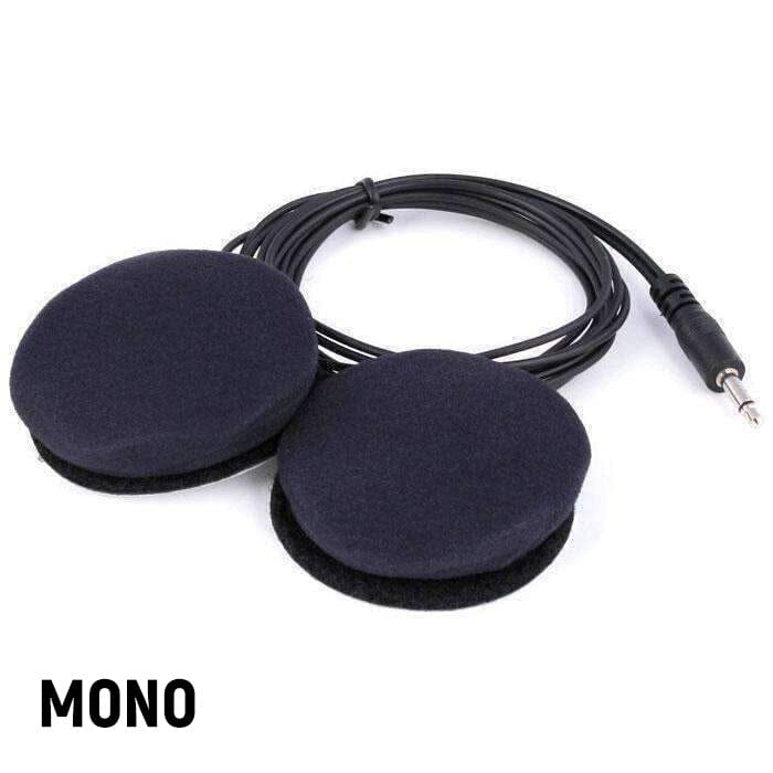 Velcro Mount Helmet Speakers - Mono and Stereo