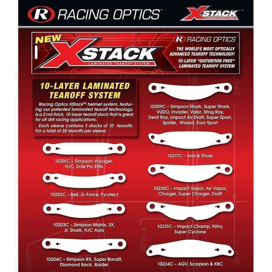 #10205C: XStack Tear Offs for Pyrotect, Bell Vortex, M4, K-1, BR-1