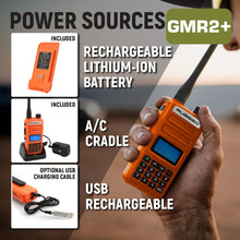 Load image into Gallery viewer, 2 PACK - Rugged GMR2 PLUS GMRS and FRS Two Way Handheld Radios - Safety Orange