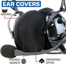 Load image into Gallery viewer, Cotton cloth Ear Covers with elastic band fit most headsets and cover your ear seals