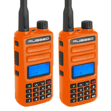 Load image into Gallery viewer, PAQUETE DE 2 RADIOS Walkie Talkie GMRS/FRS RUGGED GMR2 - ESP By Rugged Radios - Anaranjados