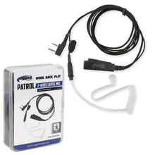 Load image into Gallery viewer, Patrol 2-Wire Lapel Mic with Acoustic Ear Tube for Rugged Handheld Radios