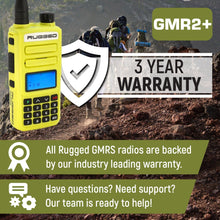 Load image into Gallery viewer, Radio Walkie Talkie GMR2 PLUS Amarillo Rugged Frecuencias GMRS/FRS ESP - By Rugged Radios